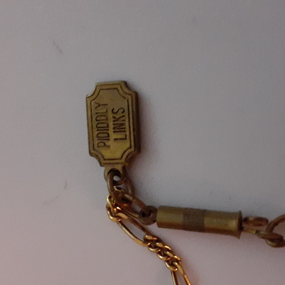 VTG💖 Pididdly Links REAL Brass Charm Necklace - Picture 9 of 12